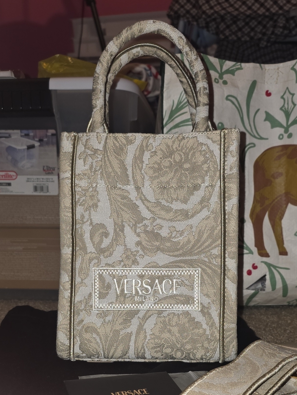 Like New Versace Athena Barocco Mini Tote Bag!